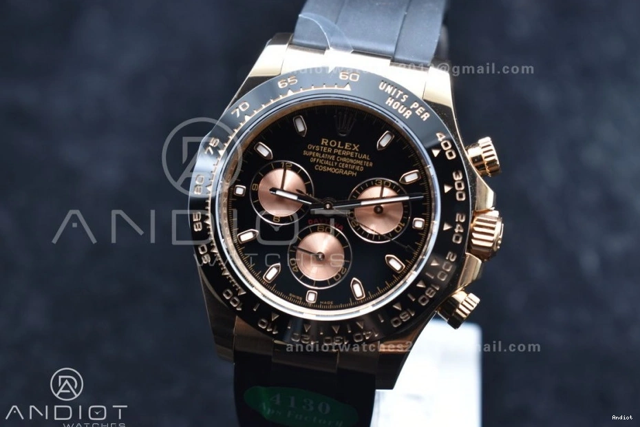 on Edition SH4130 Black Rubber RG Strap Oysterflex 1:1 116518 APSF Best Daytona Dial 0515